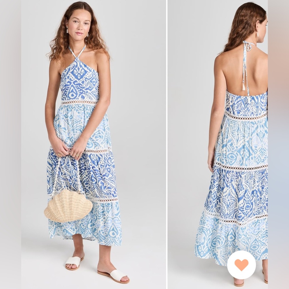 Palmacea Capela Maxi Dress Beach Pool Swim Coverup NWT Blue L